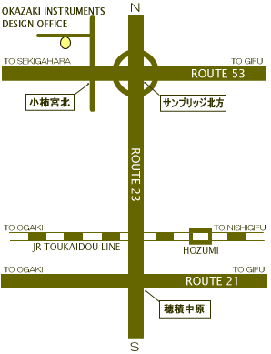 岡崎楽器設計事務所の地図